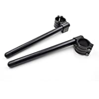Los mejores  - CNC Aluminio Kit semimanillares moto 31mm para Universal Tenedor Ø 31MM semimanillares café racer tubos Ø 22MM color…